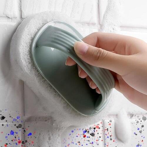 Kitchen Cleaning Bathroom Toilet Kitchen Glass Wall Cleaning Bath Brush Plastic Handle Sponge Bath Bottom