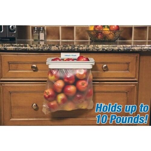 Square Garbage Bag Holder Support Kitchen Garbage Bag Organizer Cabinet Door Hanging Drawer Storage Rack Cabinet Hanging shelf