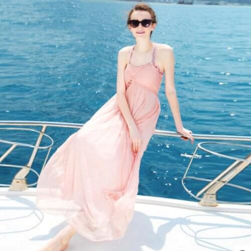 Summer White Party Silk Dresses Long Women Elegant Beach dress Green Blue High Quality Clothing Free Shipping HOT Selling