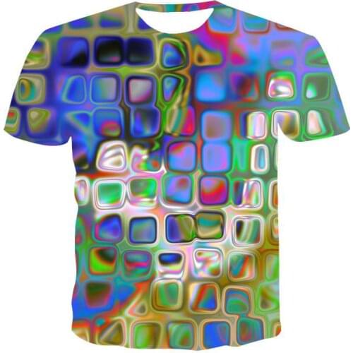 New Round Neck T-Shirt MenS High-Quality MenS T-Shirt Short-Sleeved Element Pattern 3d Printing Fashion Handsome MenS T-Shirt