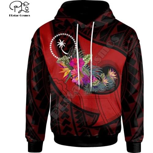 Polynesian Island Chuuk Country Flag Tribal Culture Retro Streetwear Tracksuit Men/Women Pullover 3DPrint Jacket Zip Hoodies A-5