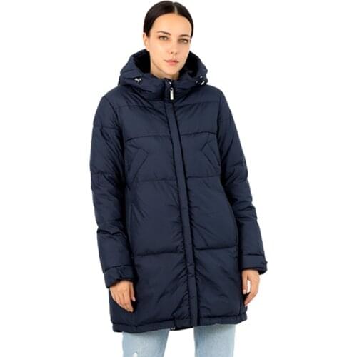 Women Down Jacket Warm Female Cotton Quilted Coat Office Outwear Windproof Hooded Canada Fluff Clothes Parka New 17-551