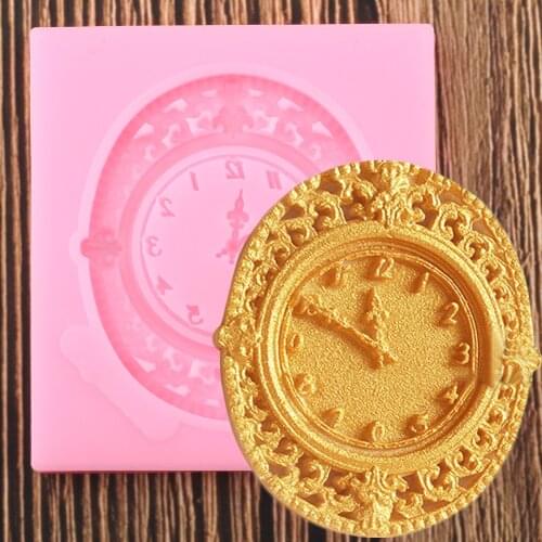DIY Clock Border Silicone Molds Chocolate Baking DIY Party Cupcake Topper Fondant Cake Decorating Tools Candy Polymer Clay Mould
