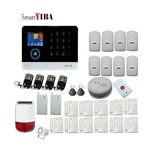 SmartYIBA Wireless wifi GSM Home Security Alarm System ISO Android APP Security Alarm System Wireless Smoke Detector