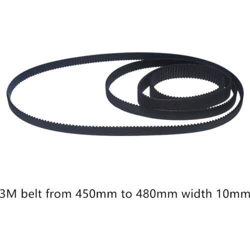 HTD 3M Timing belt length from 450mm to 480mm width 10mm Rubber HTD3M synchronous 450-3M 480-3M closed-loop