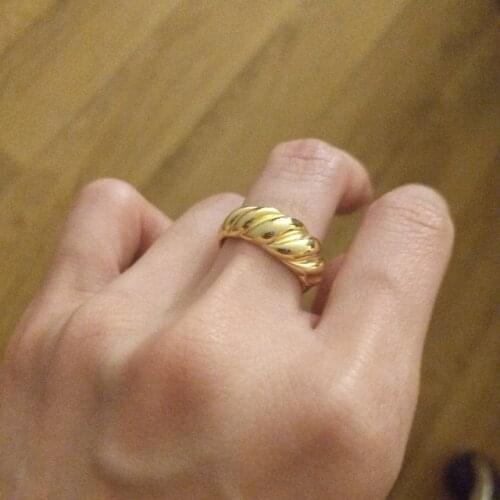 Vintage Bague Femme Fashion Jewelry Twill Twist Ring for Women Wedding Gold Anillos Mujer BFF Men Rings Party Gift