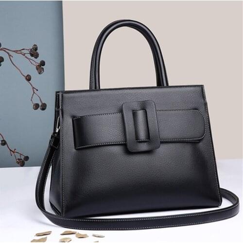 Bags for Women 2021 New Fashion All-match Large-capacity Simple Leather Handbags Casual Messenger Shoulder Handbag Sac A Main