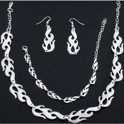 Flame Streetwear earrings charm men women chain Pendant party Jewelry Halloween Gifts