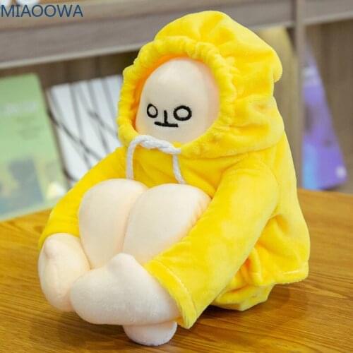 18/36/65cm Funny WOONGJANG Dolls Yellow Banana Man Plush Toys Korea Popular Anime Appease Dolls Birthday Gifts for Children Baby