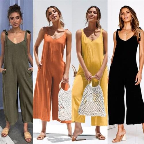 2019 jumpsuits for women Summer Sleeveless Ladies Sexy Bodycon New Fashion V-Neck nightclub party Jumpsuits Rompers