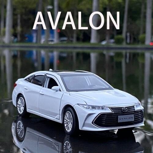 1:32 Toyota AVALON Alloy Toy Car Metal Diecast Vehicle Model Sound Light Wheel Steering Suspension Function Toys For Boys