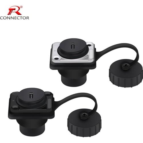 1Pc/Lot Type C to Type C Female Socket Panel Mount Chassis Connector Female Network Connector Waterproof with Dust Cover