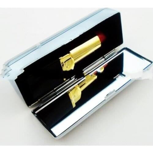 100Pcs/lot Blank Metal Lip stick Box pill Cases Holder Inside with Mirror Personlized Logo Gift Free Shipping lin4478