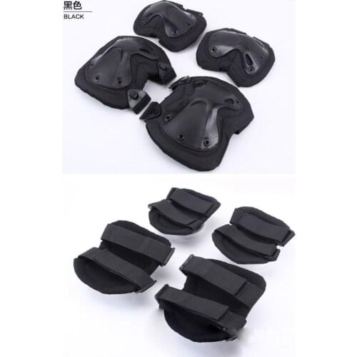 4Pcs/set Adult Tactical Combat Protective Pad Set Gear Sports Military Knee Elbow Protector Elbow & Knee Pads elbow braces