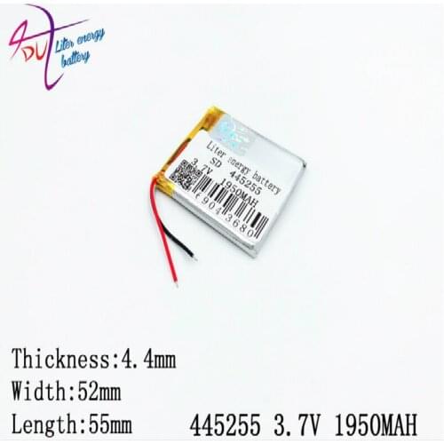 445255 3.7V 1950MAH Lithium Polymer Li-Po li ion Rechargeable Battery cells For Mp3 MP4 MP5 GPS mobile bluetooth