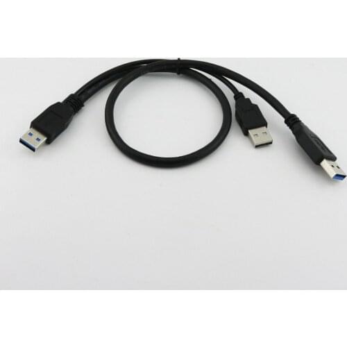 5pcs USB 3.0 A Male to USB 2.0 Male and USB 3.0 Male Plug Y Splitter Extension Adapter Cable Cord 20cm+50cm