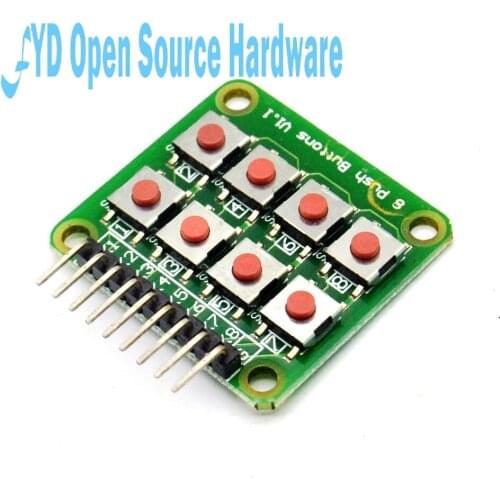 8-Bit Key Microswitch 2*4 Matrix Keyboard Independent Key SCM Extended Keyboard Module