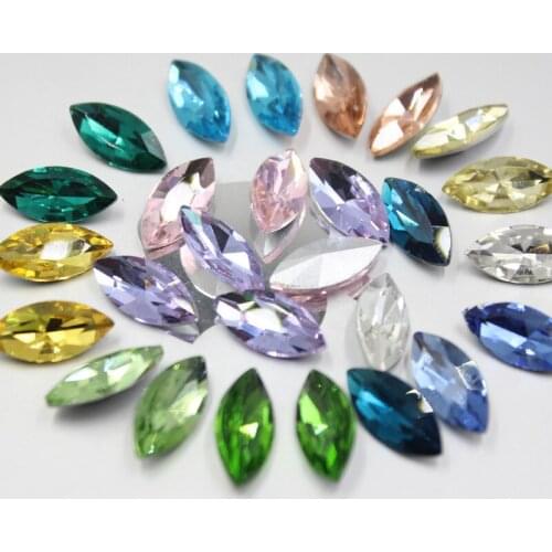 All Size Sharp Bottom Horse Eye Diamond Glass Crystals Jewelry Beads DIY Accessories