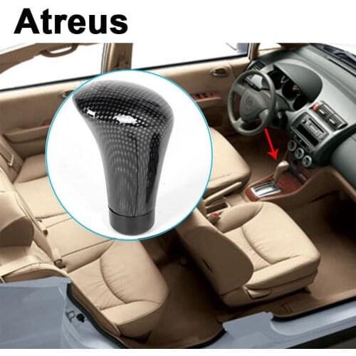 Atreus Car Carbon Fiber Manual Gear Knob Shifter Lever Cover For VW polo passat b5 b6 Mazda 3 6 cx-5 Toyota corolla Ford focus 2