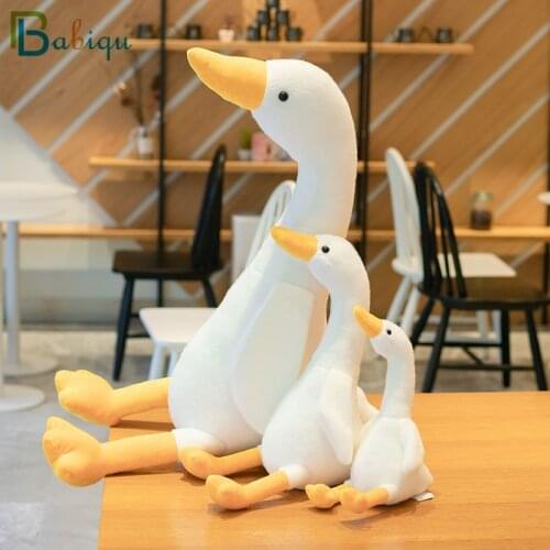32-100cm Big Plush White Duck Toy Giant SIze Pink Duck Sky Long Neck Goose Lifelike Animal Doll toys for Kids Birthday Gift