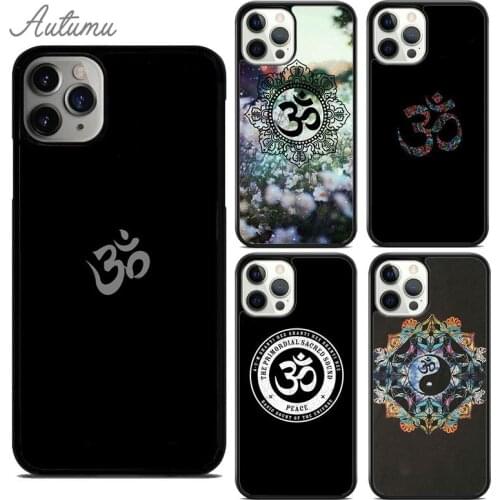 Yoga Aum Om Symbol Phone Case for iPhone 11 12 Pro Max mini X XR XS SE 2020 5 6S 7 8 Plus Samsung Galaxy S8 S9 S10 Cover shell
