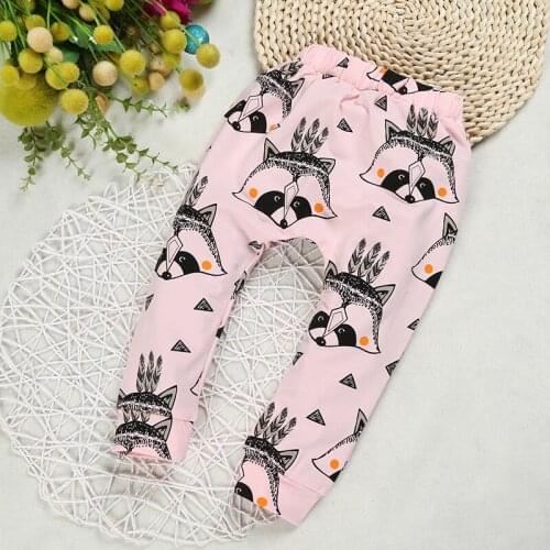 DKZ167 Baby pants Boys and girls panda and geometric and Fox trousers, multicolor baby girls and boys harem pants retail 2019