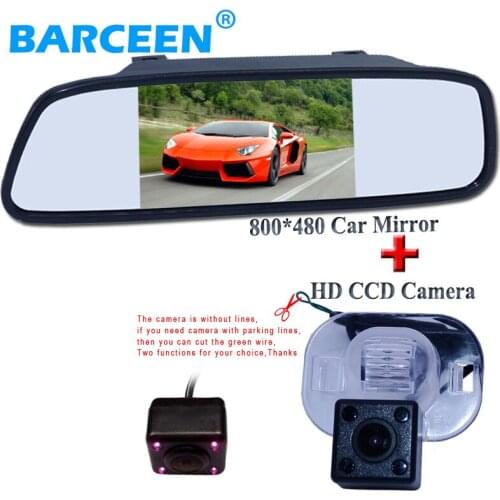FOR KIA FORTE for Hyundai Verna Sedan car rear camera and car parking monitor kit 5" mirror+Special-purpose 4IR camera