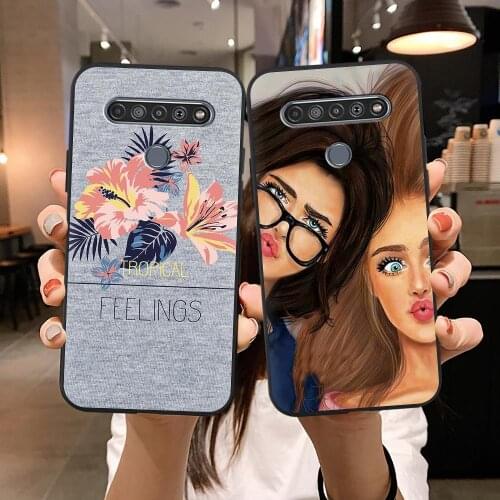 For Woman For Girls Phone Case For LG K41S/K51S Silicone Anti-dust TPU Waterproof Soft Durable Cover