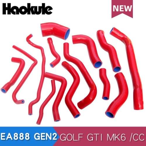 Performance Radiator silicone hose kits for VOLKSWAGEN GTI6 MK6 EA888 GEN2/CC/SCIROCCO 2.0T BLUE AND RED