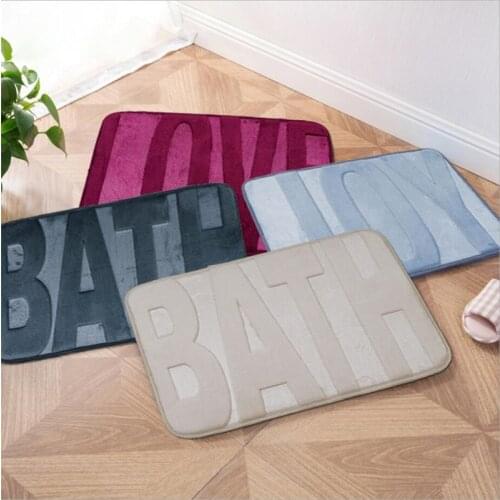 Memory Foam Bathroom Carpet Bedroom Decor High-end Slow Rebound Absorbent Pad Toilet Bathroom Kitchen Non-slip Mat