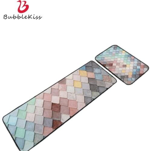 Bubble Kiss Kitchen Floor Mat Washable Entrance Door Mat 3D Long Rug Bedroom Bedside Area Rugs Fashion Home Decor Area Carpet
