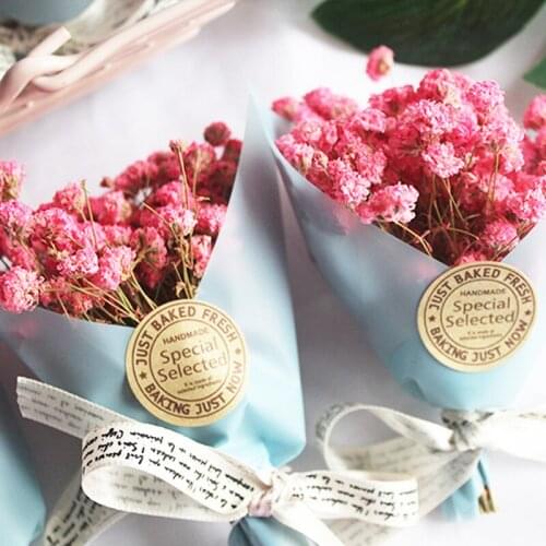 Mini Dried Flower Gypsophila Bouquet Wedding Candy Box Decoration Festival Gift Small Bouquet Home Decoration Photography Props