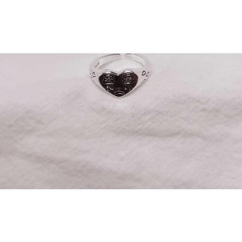 Fashion Silver Ring Opening Of Archaize Love Crying Face Personality Restoring Ancient Ways Ring