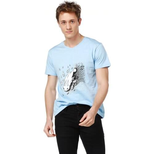 Ice Blue Slim Fit Designer Standard Size Man Fashion Short Sleeve Crew Neck T Shirt Men Summer High Quality Tshirt top Tees