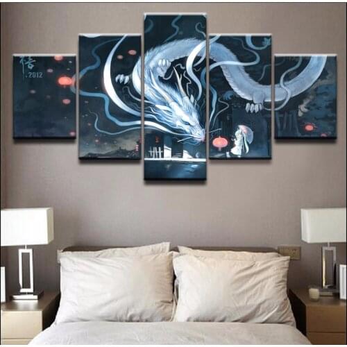 5pieces Full Square round Diamond Painting Animation Blue Animals 5D DIY Diamond Embroidery Mosaic Art For Kids Room Kits N800