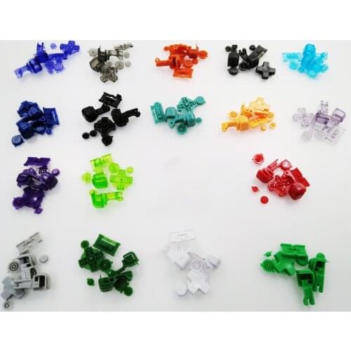 New Clear white Clear blue Clear Black Button key Set For Gameboy GBA SP A B Select Start Power On Off L R Buttons D Pad