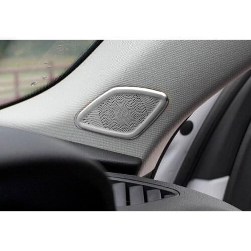 Stainless Steel Interior Audio Speaker Decorative Frame Cover Trim For Audi A3 8V 2014-2018 A Pillar Stereo Speakers Decals
