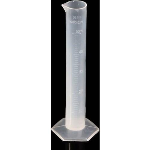 1pcs 50ml Plastic Measuring Cylinder Laboratory Test Graduated Tube tool Affordable Chemistry Set