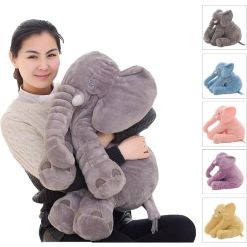 40/60cm Plush Elephant Doll Toy Kids Sleeping Pillow Soft Cushion Stuffed Elephant Baby Accompany Doll Toys for Baby Xmas Gift