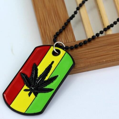 High Quality Maple Leaf Dog Tag Pendant Necklace Man Necklace&Pendants Stainless Steel Army Tags Pendant Jewelry Wholesale