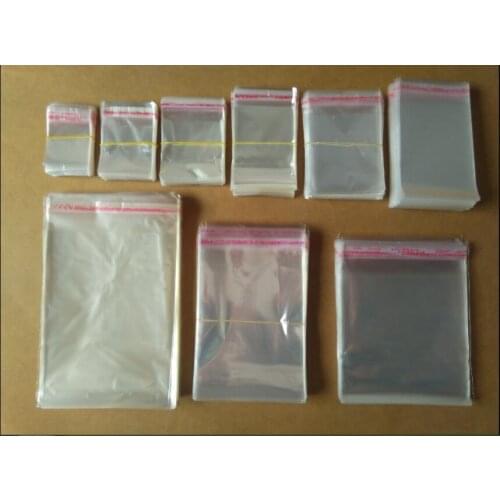 100pcs/lot OPP Bag Transparent Self Sealing Plastic Bags Gift Jewelry Packaging Bags Clear Self Adhesive opp bag Plastic Baggie