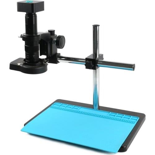 Full HD 1080P Sensor SONY Industrial Lab PCB Soldering Video Microscope Camera + 180x 300x C Mount Lens + 144 LED Ring Light