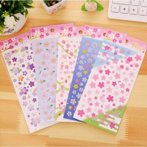 1pcs Peaceful and beautiful cherry blossom stickers DIY album Pocket decoration stickers