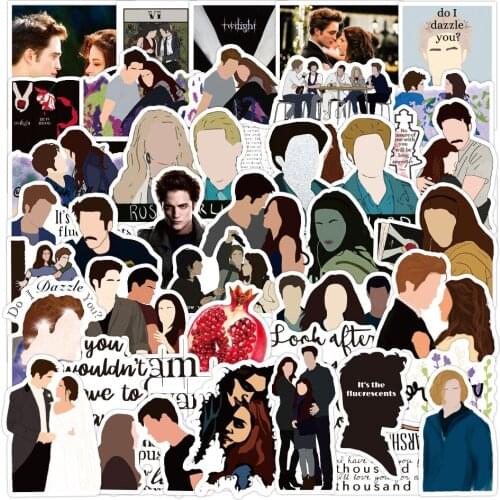 10/50pcs Movie The Twilight Saga Scrapbooking Stickers Decal For Guitar Laptop Luggage Laptop Suitcase Fridge Graffiti Sticker