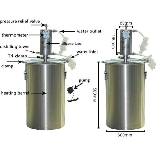 35L red copper home distiller Single column home brew alcohol making machine brandy & whisky kit