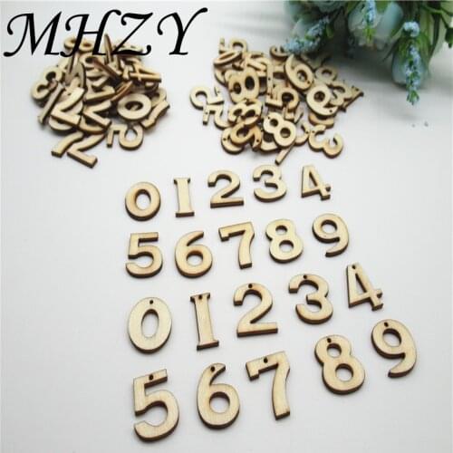 50/100pcs 20mm Natural 0-9 digits number have hole no hole pattern wood Scrapbooking Handmade Carft for Home decoration diy DQ1