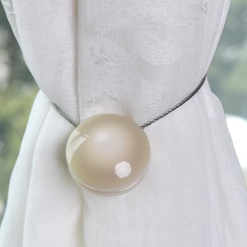 European Style Curtains Accessories Curtain Straps Tied Resin Home Decor Curtain Holder Magnet Simple Cat-eye Curtain Buckles