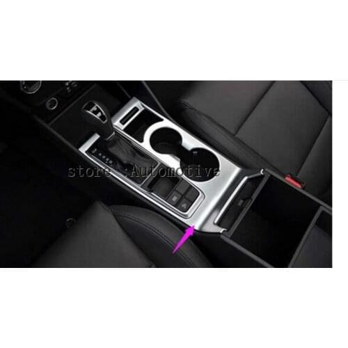 ACCESSORIES FIT FOR 2014 2015 2016 2017for HYUNDAI TUCSON TL CHROME SHIFT GEAR PANEL TRIM FRAME COVER GARNISH CUP DRINK HOLDER