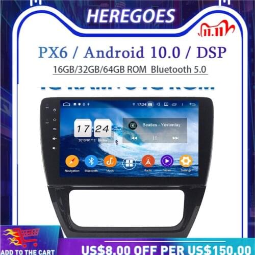 PX6 Car DVD Player DSP IPS Android 9.0 4GB + 64GB GPS Google Map RDS Auto Radio wifi Bluetooth 5.0 for VW SAGITAR 2012 2013 2014
