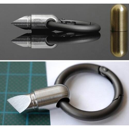 Capsule Shape Mini Pocket Wallet Keychain Knives Survival Tool Cutter